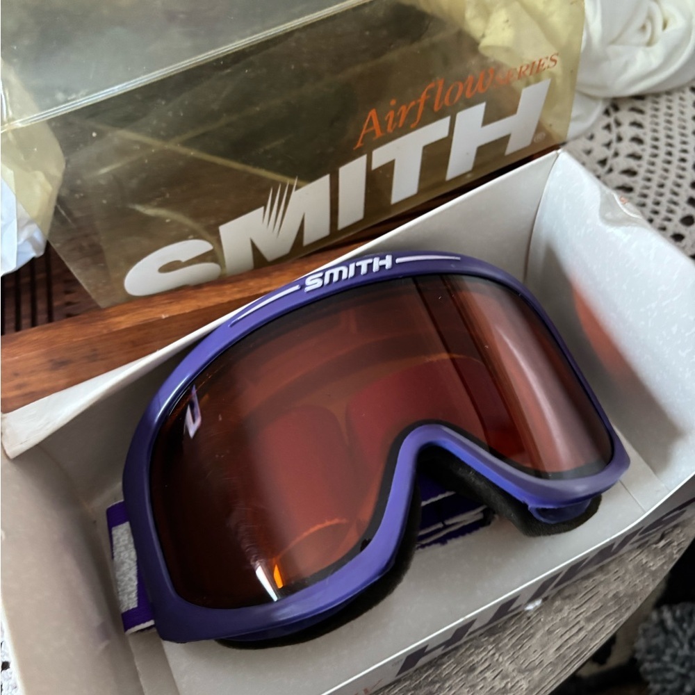 VTG Smith Airflow Series Sport Optic 90s Y2K Rare Ski/Snow Goggle Women Purple - Picture 2 of 6